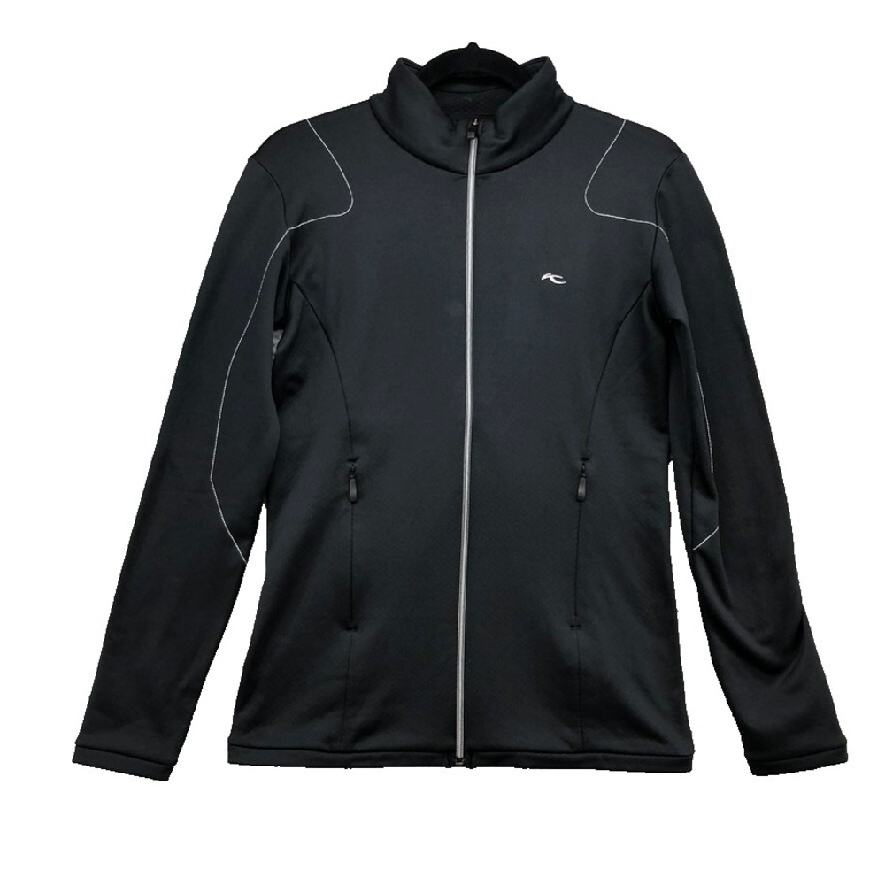 Kjus Diamond Jacket Womens‎ 38 Medium Black Full Zip Active Mock Neck Outdoor